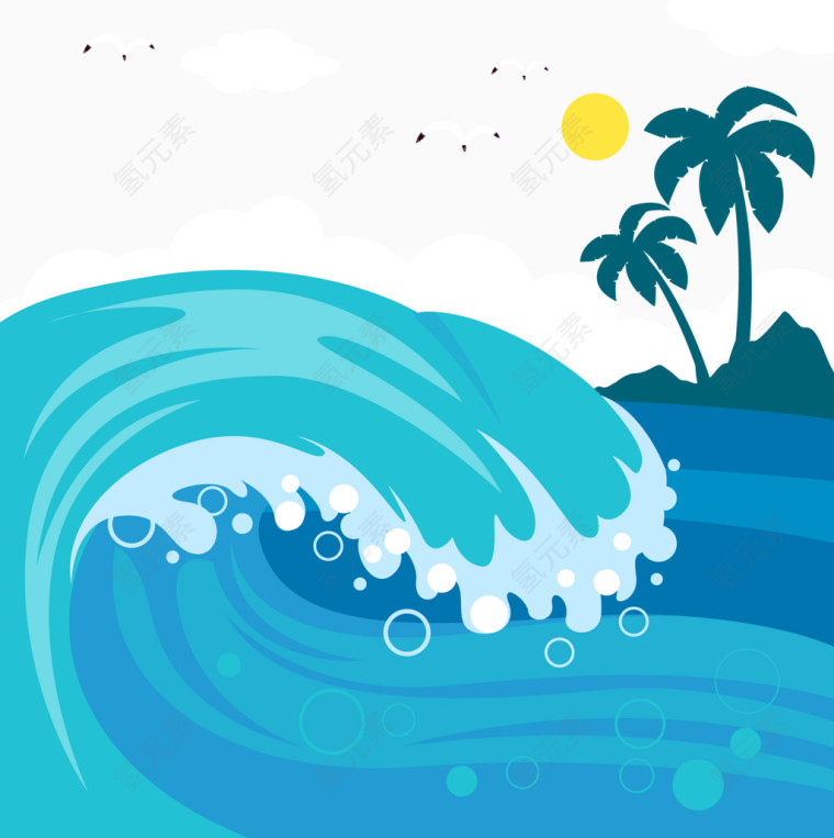 矢量图海浪