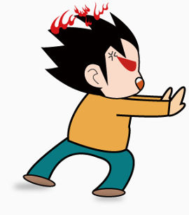 发火的小孩