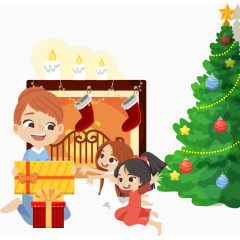 温馨家庭圣诞节