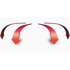 红色转弯的箭头数据表格PPT