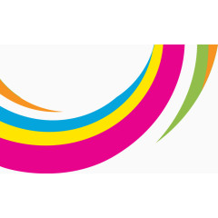 抽象炫彩几何曲线彩虹