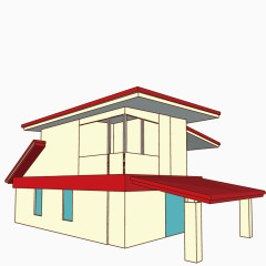 矢量房屋建筑三维场景