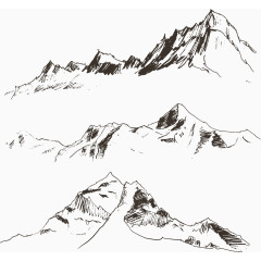 矢量山峰插画