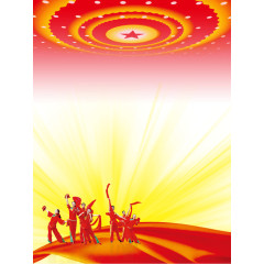 矢量国庆展板psd素材