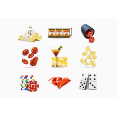 赌博钱金币矢量图.模板下载