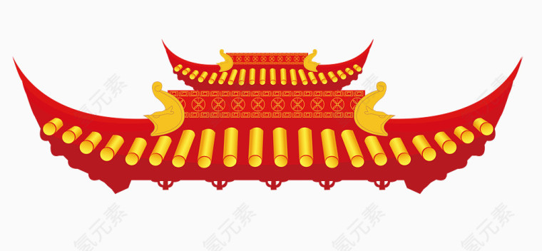 红色屋脊楼房