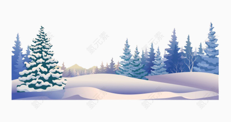 灰色雪景
