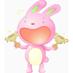 粉色的兔子