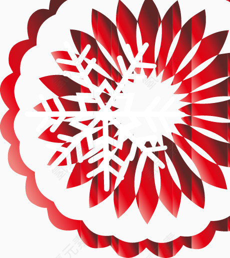 抽象不规则雪花图案