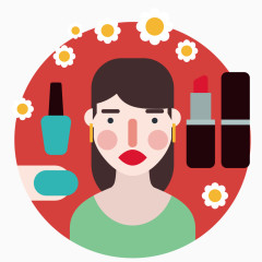 矢量美容和化妆插图