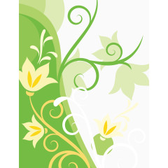 绿色时尚矢量花纹