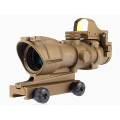 免扣沙黄色红点双重瞄准镜素材