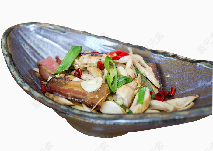 双椒笋腊肉