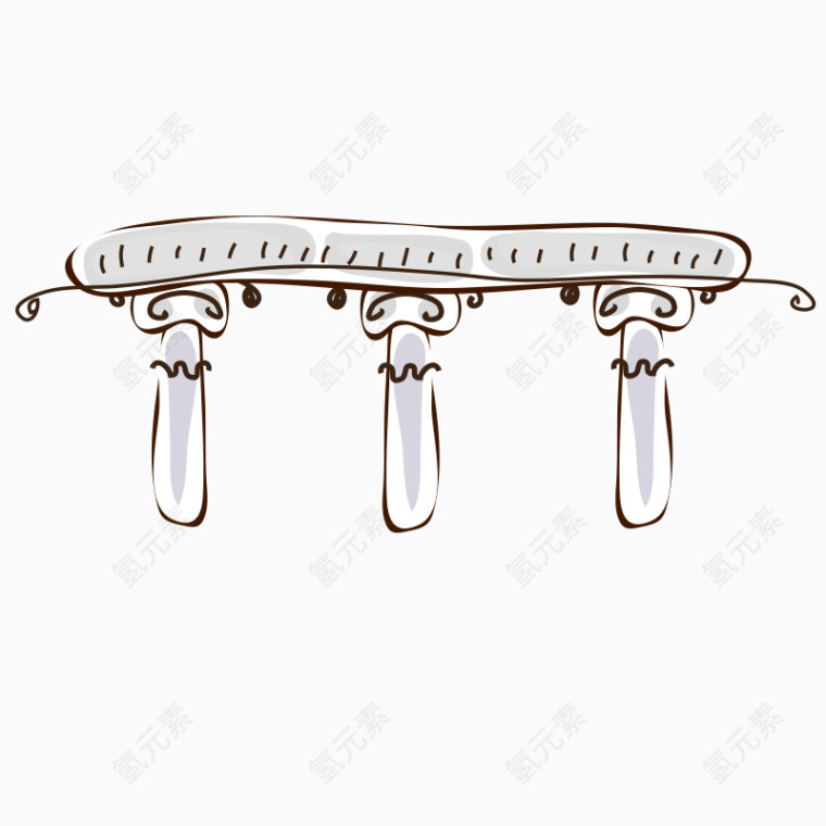 手绘 卡通 马路下 休闲 建筑 交通 卡通