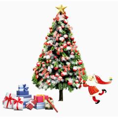 挂着饰品的圣诞树