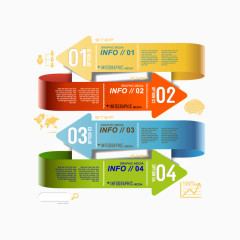 矢量彩色箭头精美目录