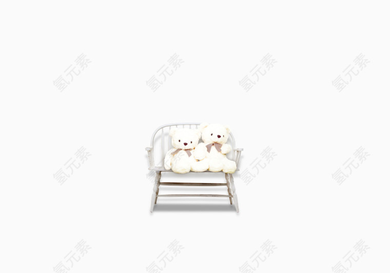 卡通动物，白色玩具熊，可爱，儿童节