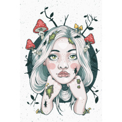 创意手绘女人头像