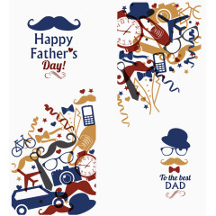 父亲节贺卡矢量图
