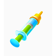 立体医疗彩色注射器