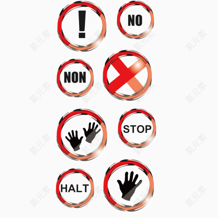 创意圆形警示矢量素材