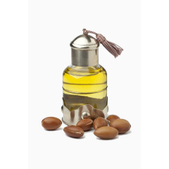 摩洛哥坚果和一瓶油