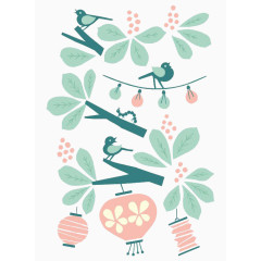 植物鸟类的聚会