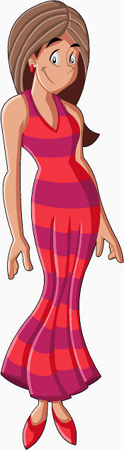 卡通人物插画矢量图