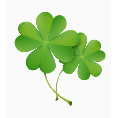 绿色四叶草矢量图