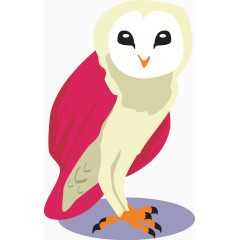 红色猫头鹰矢量图