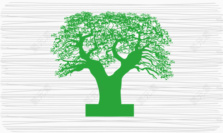 矢量树木环保名片元素