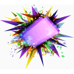 矩形炫彩标题背景