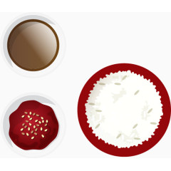 扁平化卡通美食