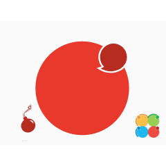 多彩可爱气泡PPT图表