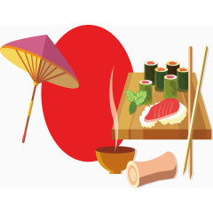 矢量图日本茶道