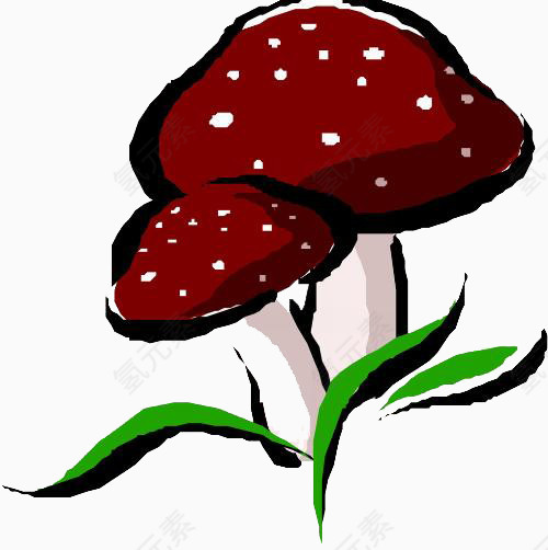 卡通手绘蘑菇