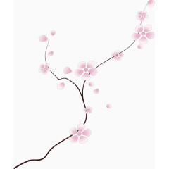 粉色梅花矢量图