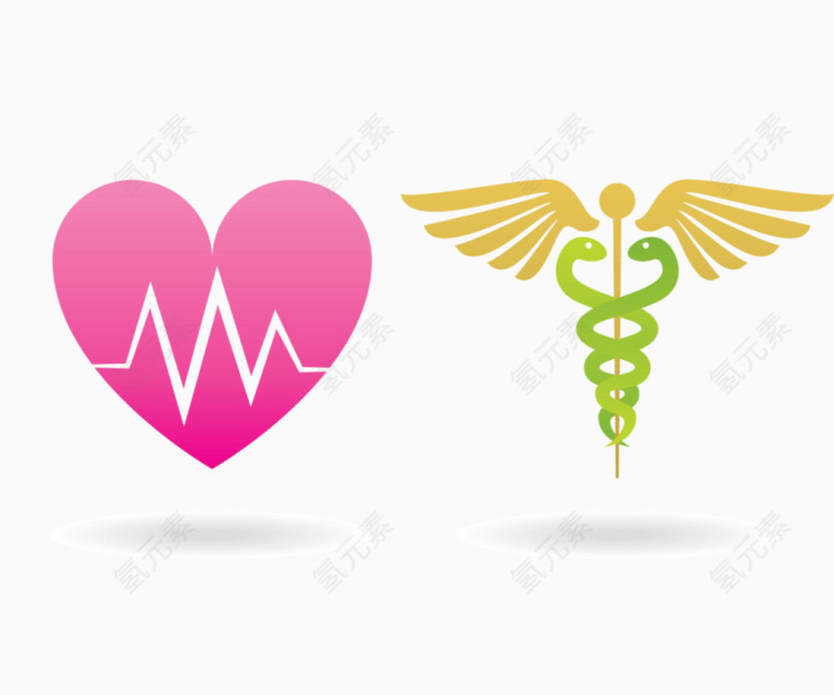 医疗健康心电图素材