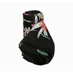 女士黑色桑蚕丝丝巾