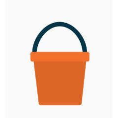 矢量红色手提水桶