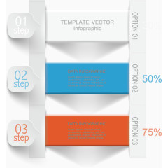 矢量创意流程图