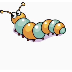 卡通萌胖爬行疙瘩毛虫