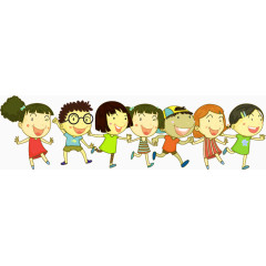 一排小孩庆六一儿童节