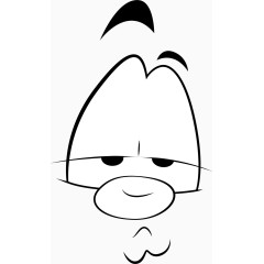 动物生气的表情线稿