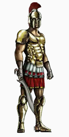 古代西方士兵盔甲