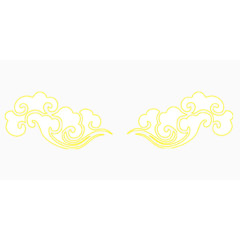 金色中国风简约祥云云朵