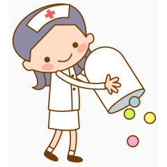 矢量女医生和药丸