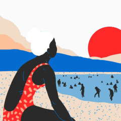 海边日落