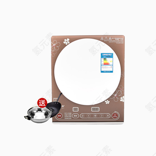 棕色花纹电磁炉