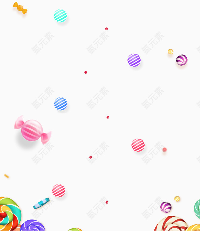 漂浮彩色圆球